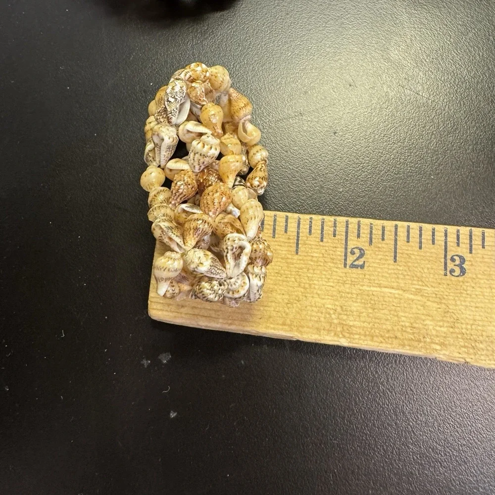 Set Of 4 Tiny Strung Sea‎ Shell Napkin Rings Vintage